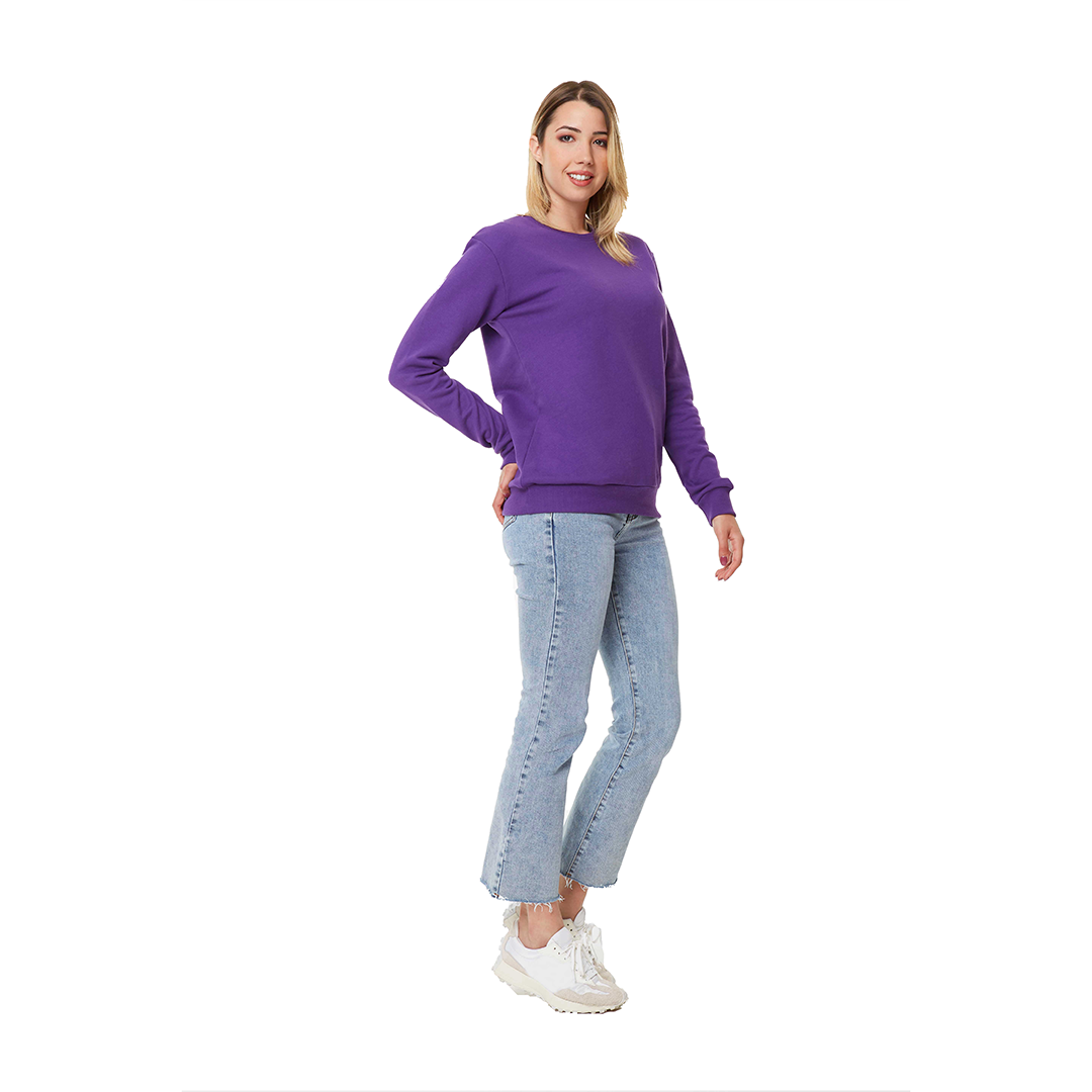 Felpa donna manica lunga paricollo regular