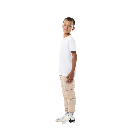 T shirt bimbo taglio comodo collo in maglina manica corta