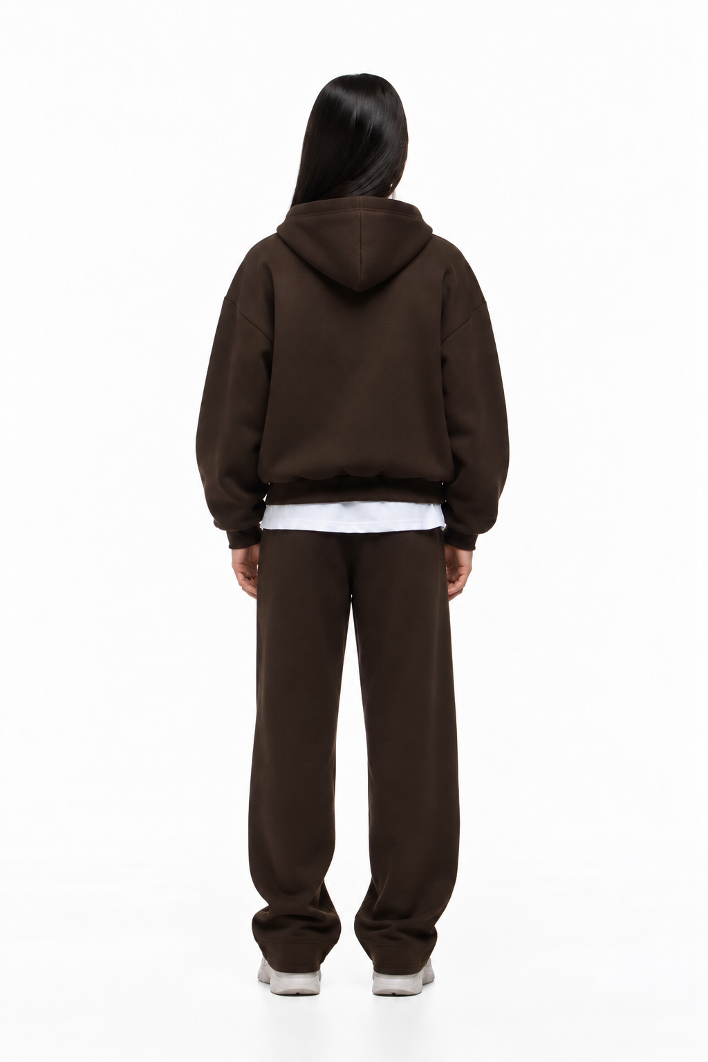Felpa unisex cappuccio marsupio zip manica lunga boxyfit