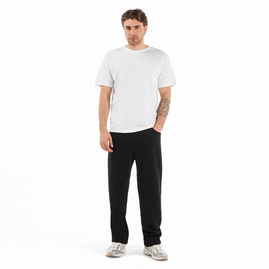 T shirt uomo regular collo in maglina manica corta tessuto organico