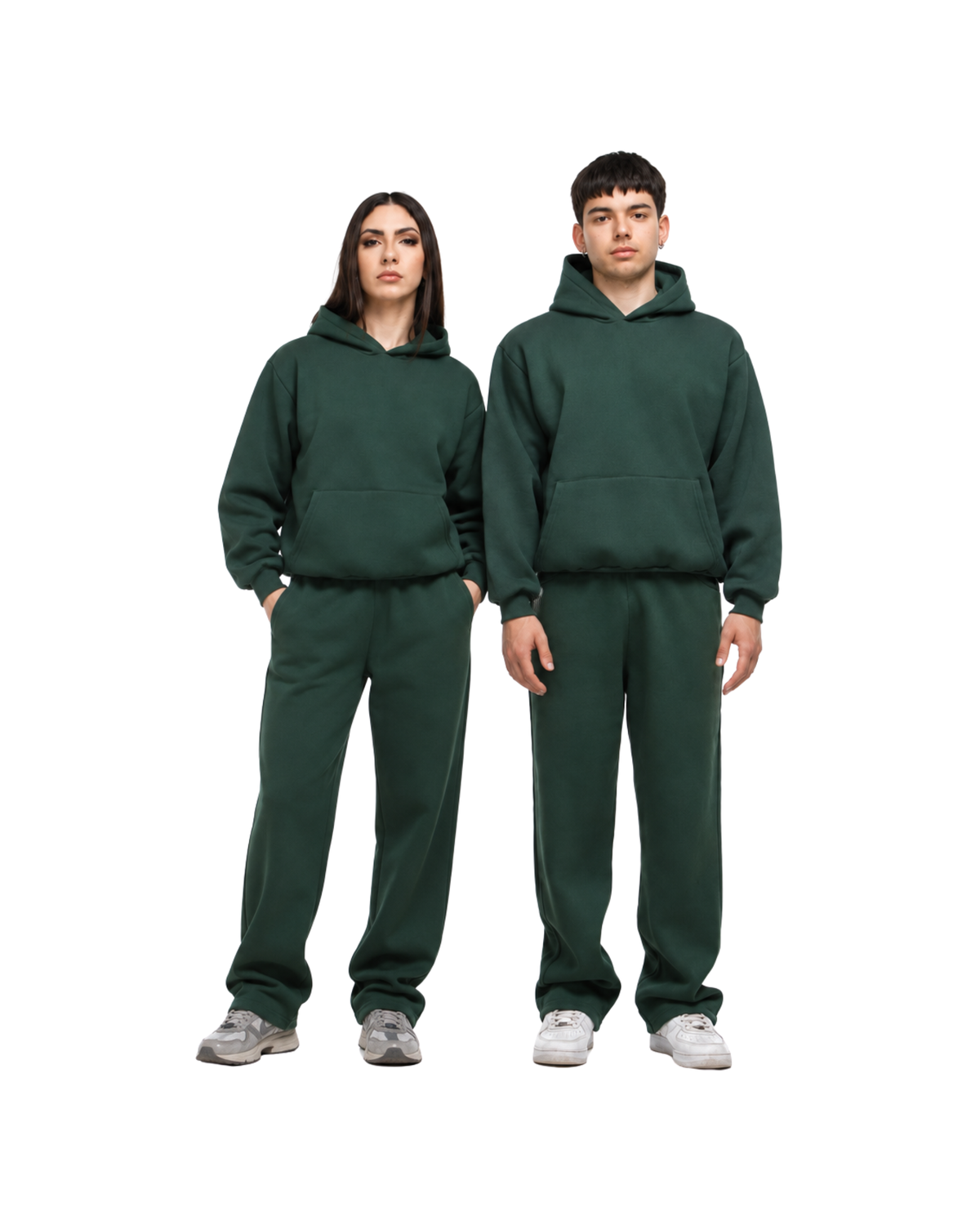 Felpa unisex cappuccio marsupio manica lunga boxyfit