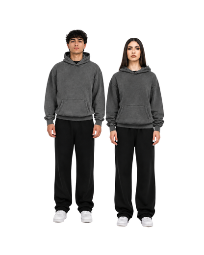 Felpa unisex cappuccio marsupio manica lunga boxyfit