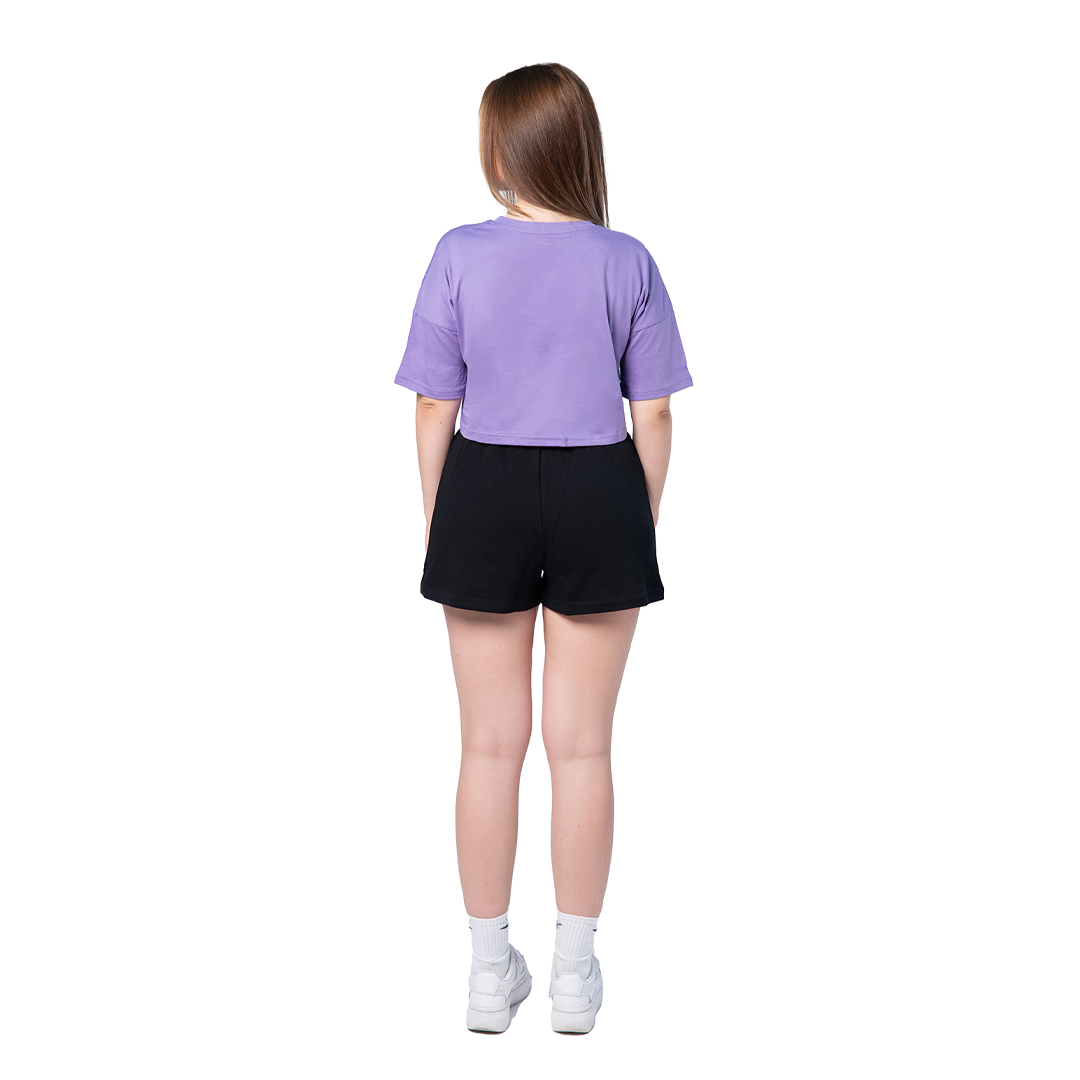 T shirt crop donna over manica corta
