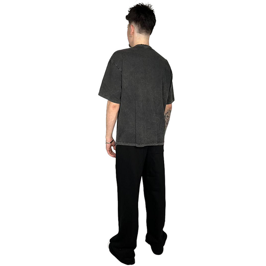 T Shirt unisex over manica corta slavata