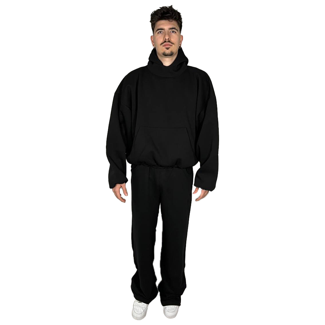 Felpa uomo cappuccio marsupio manica lunga boxyfit over