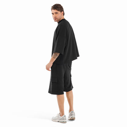 Felpa unisex paricollo manica 3/4 boxyfit