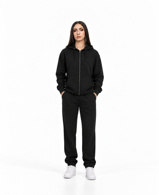 Felpa uomo cappuccio marsupio zip manica lunga boxyfit