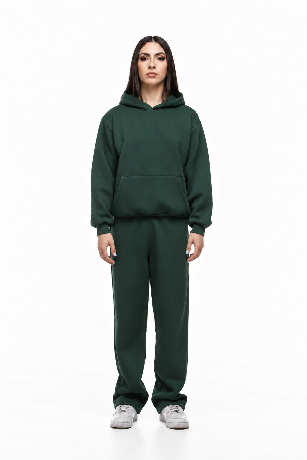 Felpa unisex cappuccio marsupio manica lunga boxyfit