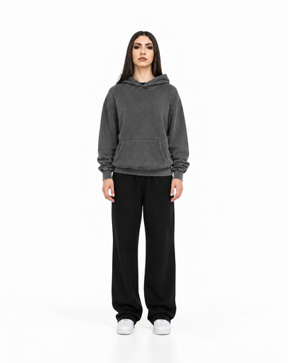 Felpa unisex cappuccio marsupio manica lunga boxyfit