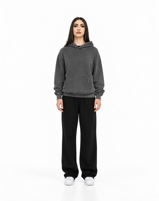 Felpa unisex cappuccio marsupio manica lunga boxyfit
