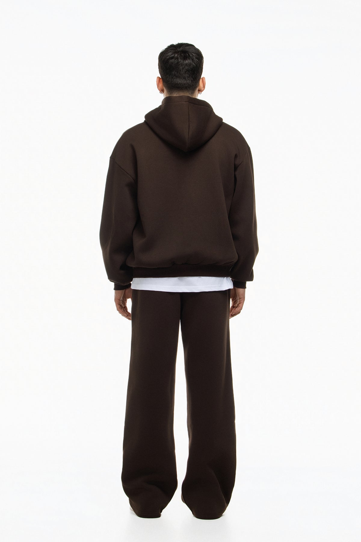 Felpa unisex cappuccio marsupio zip manica lunga boxyfit