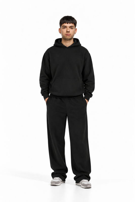Felpa unisex cappuccio/marsupio manica lunga boxyfit